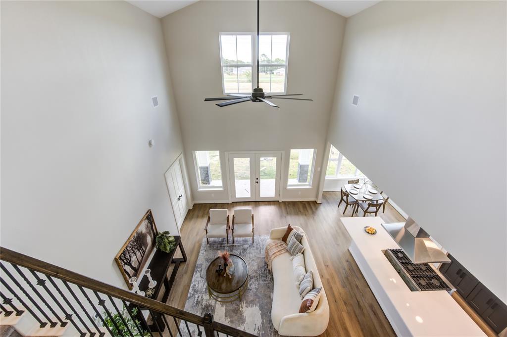 a view of a living room and a window