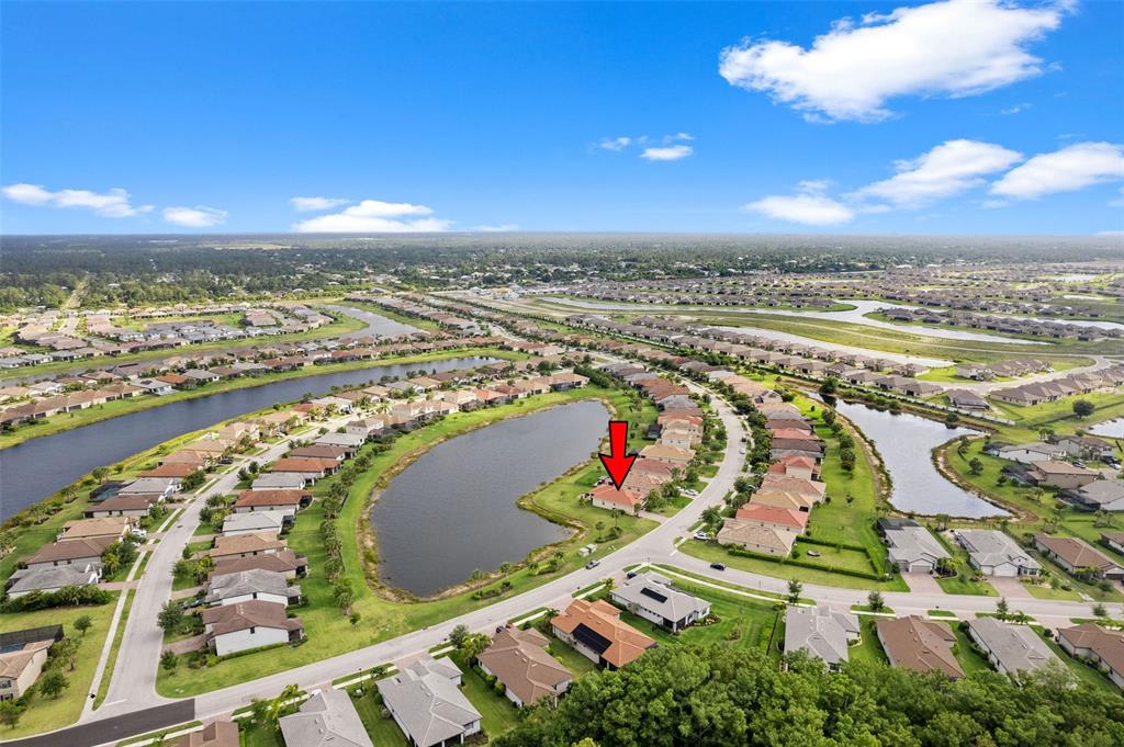 an aerial view of residential building with outdoor space