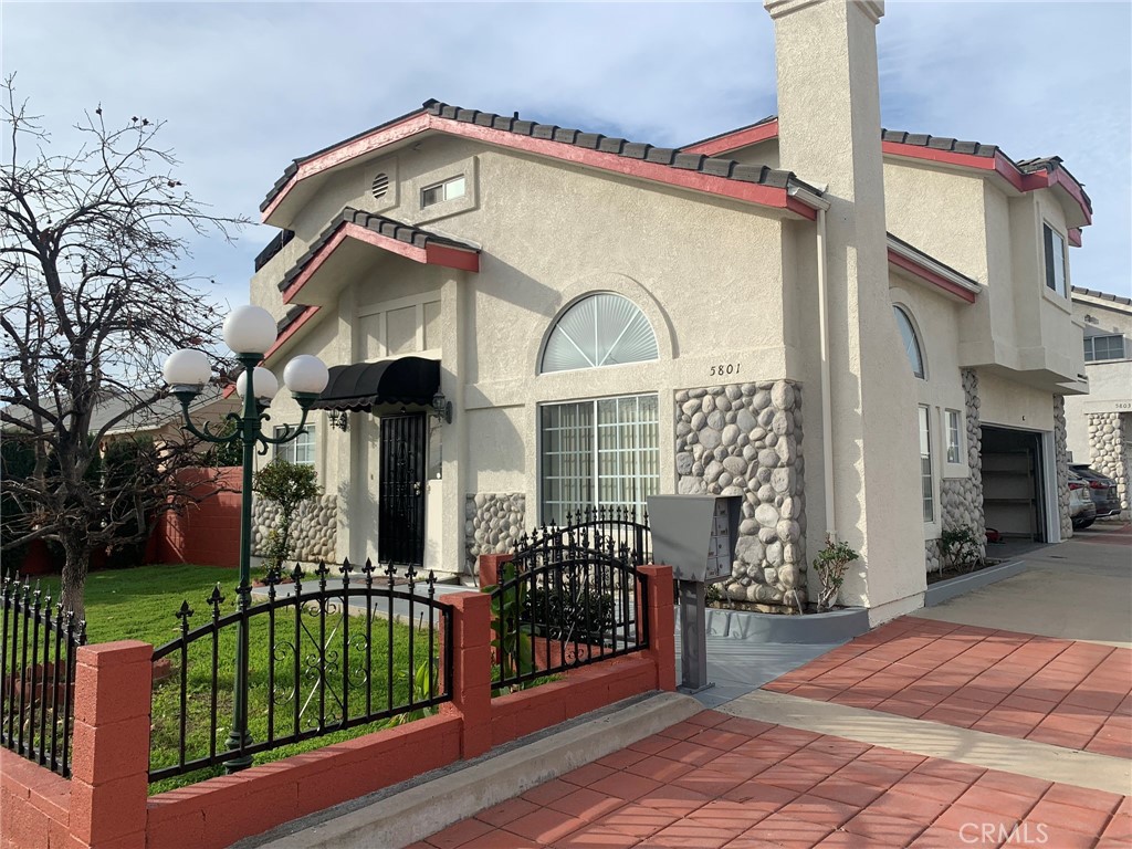 a front view of a house