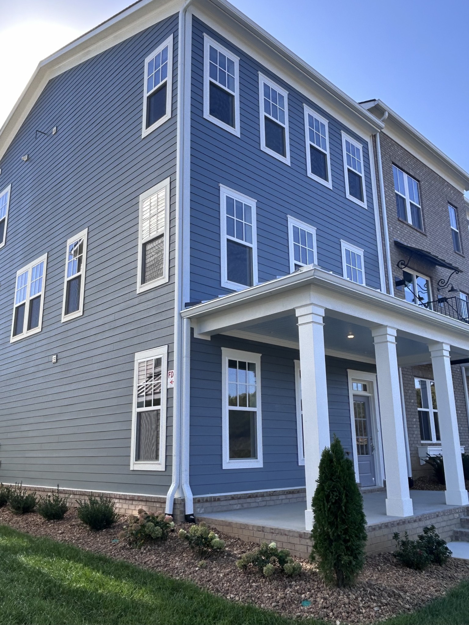 a front view of a house