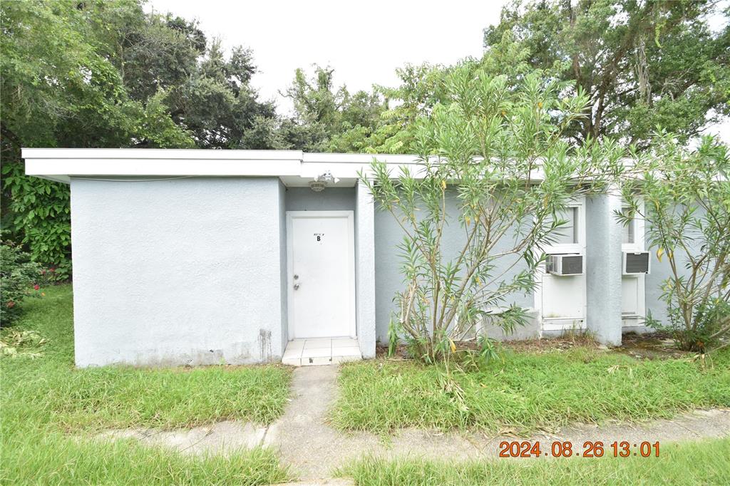 a view of a backyard with plants