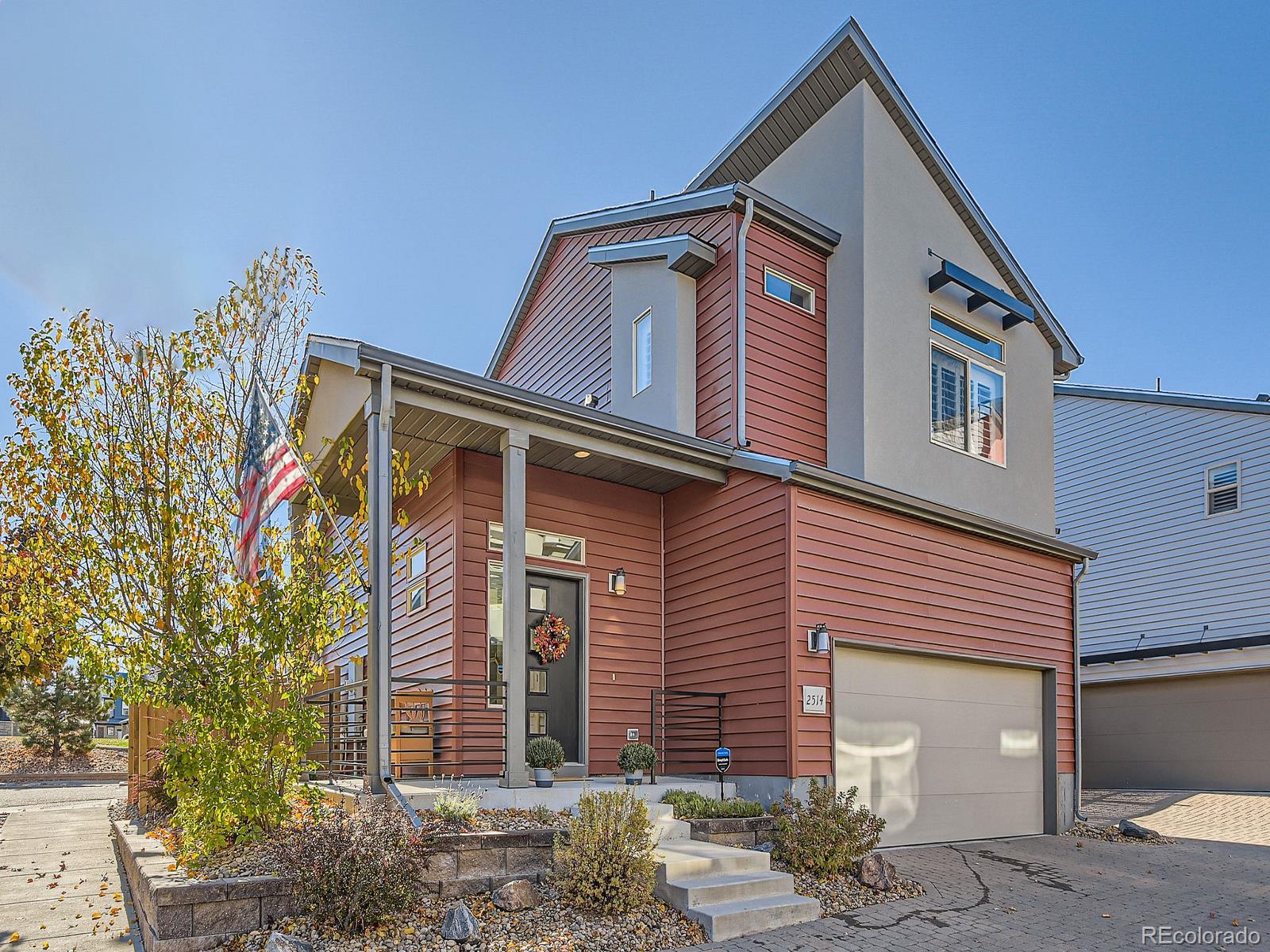 a front view of a house