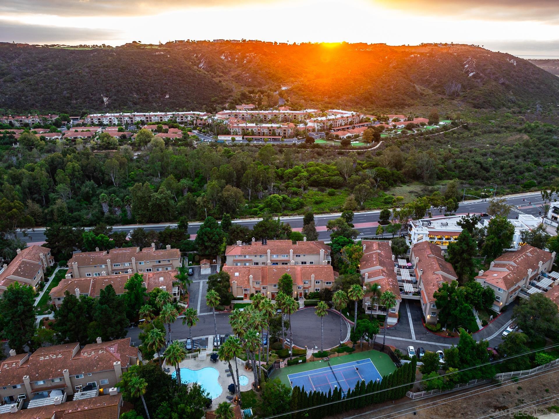 an aerial view of multiple house