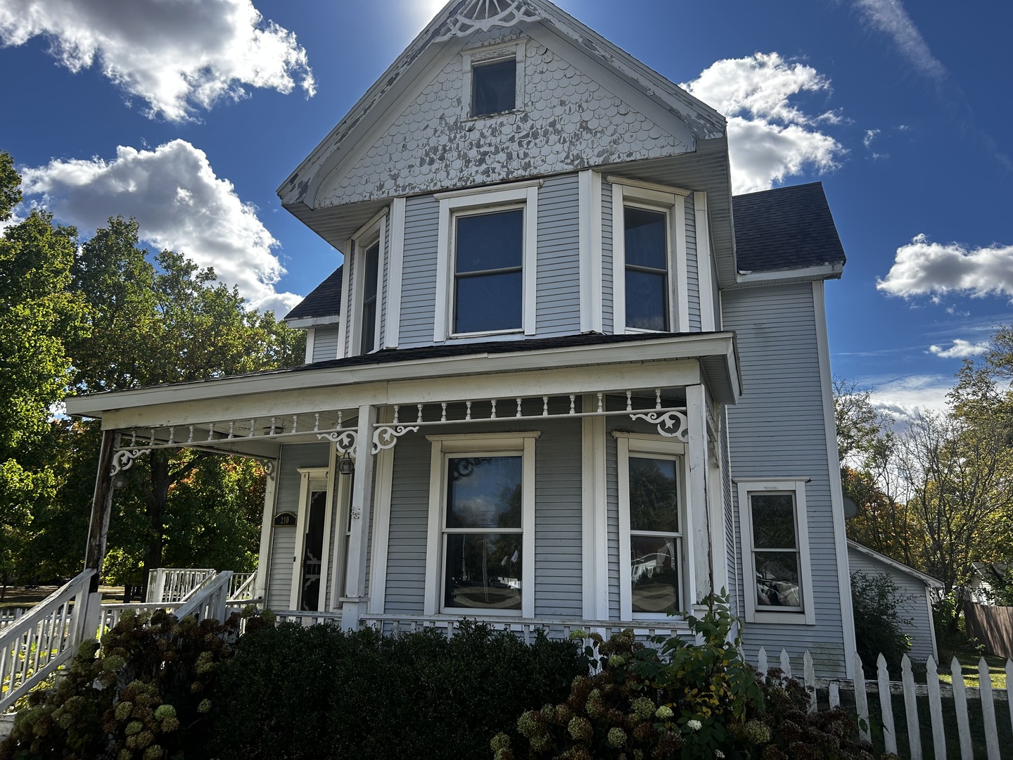 a front view of a house