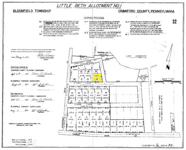 $35,000 | Lot 33 Shelley Lane | Canadohta Lake