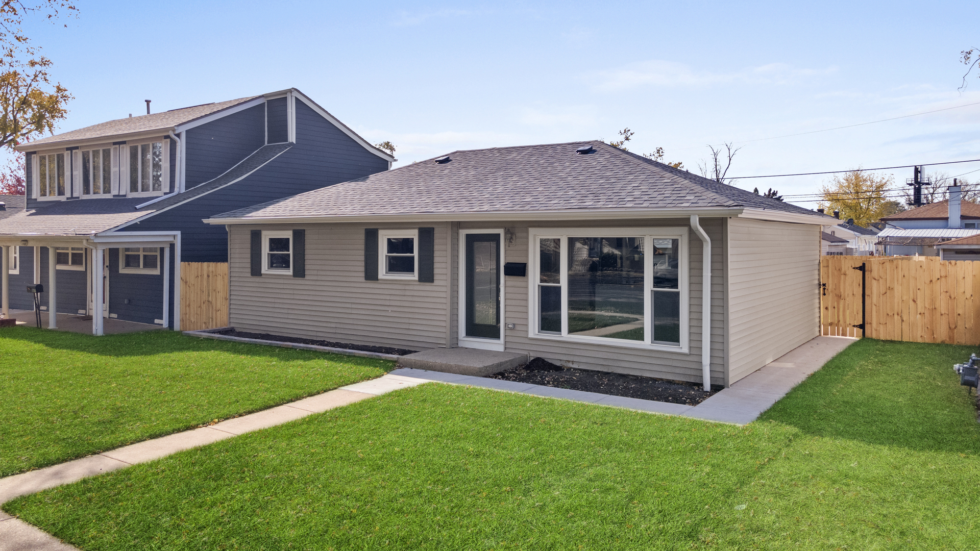 a view of outdoor space yard and front view of a house