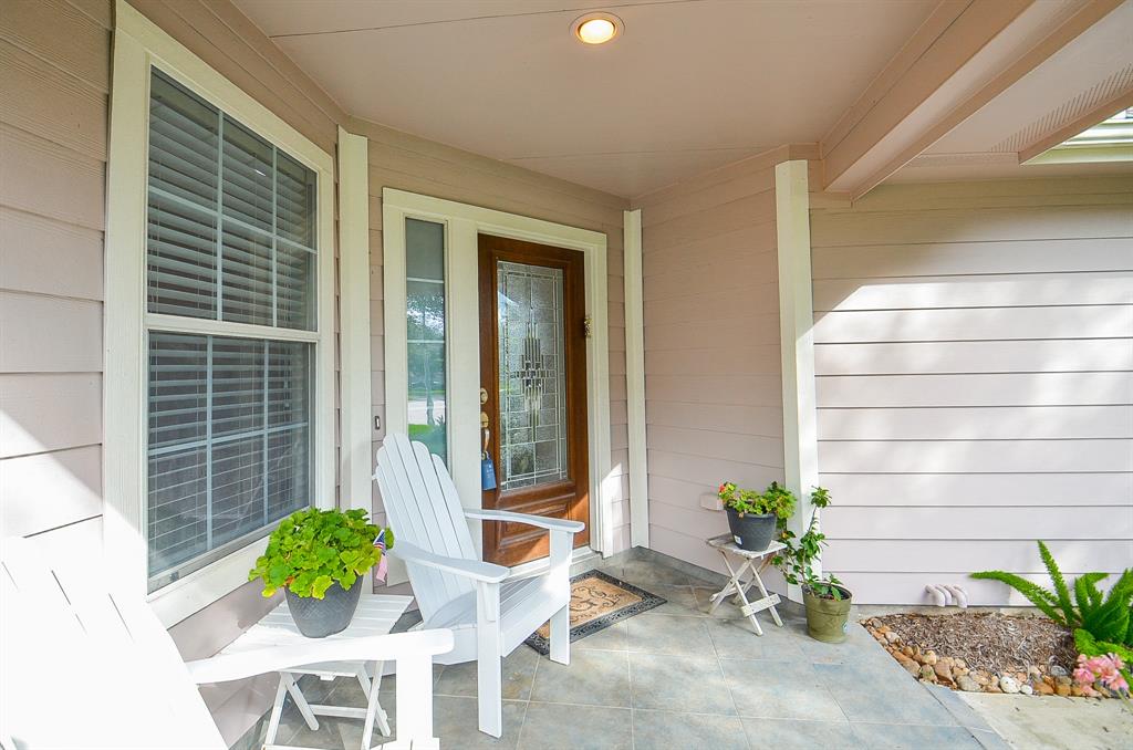 a house with a outdoor seating space