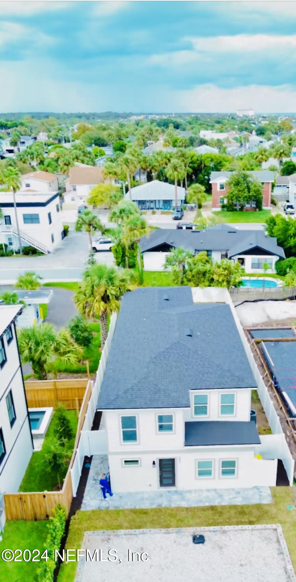 a aerial view of a house