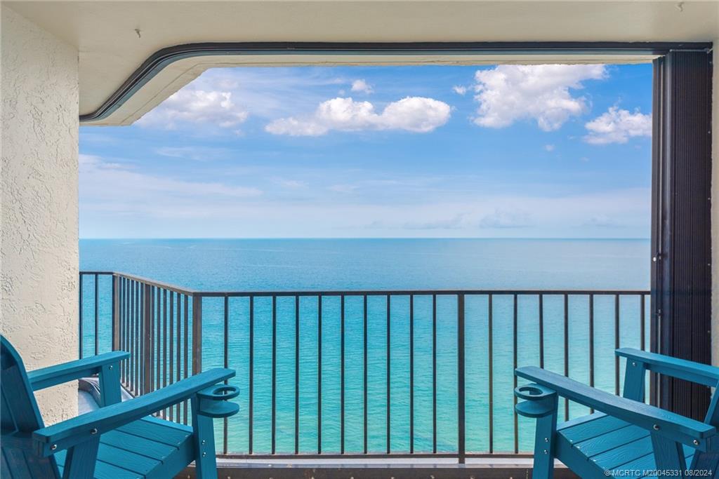 a view of a balcony