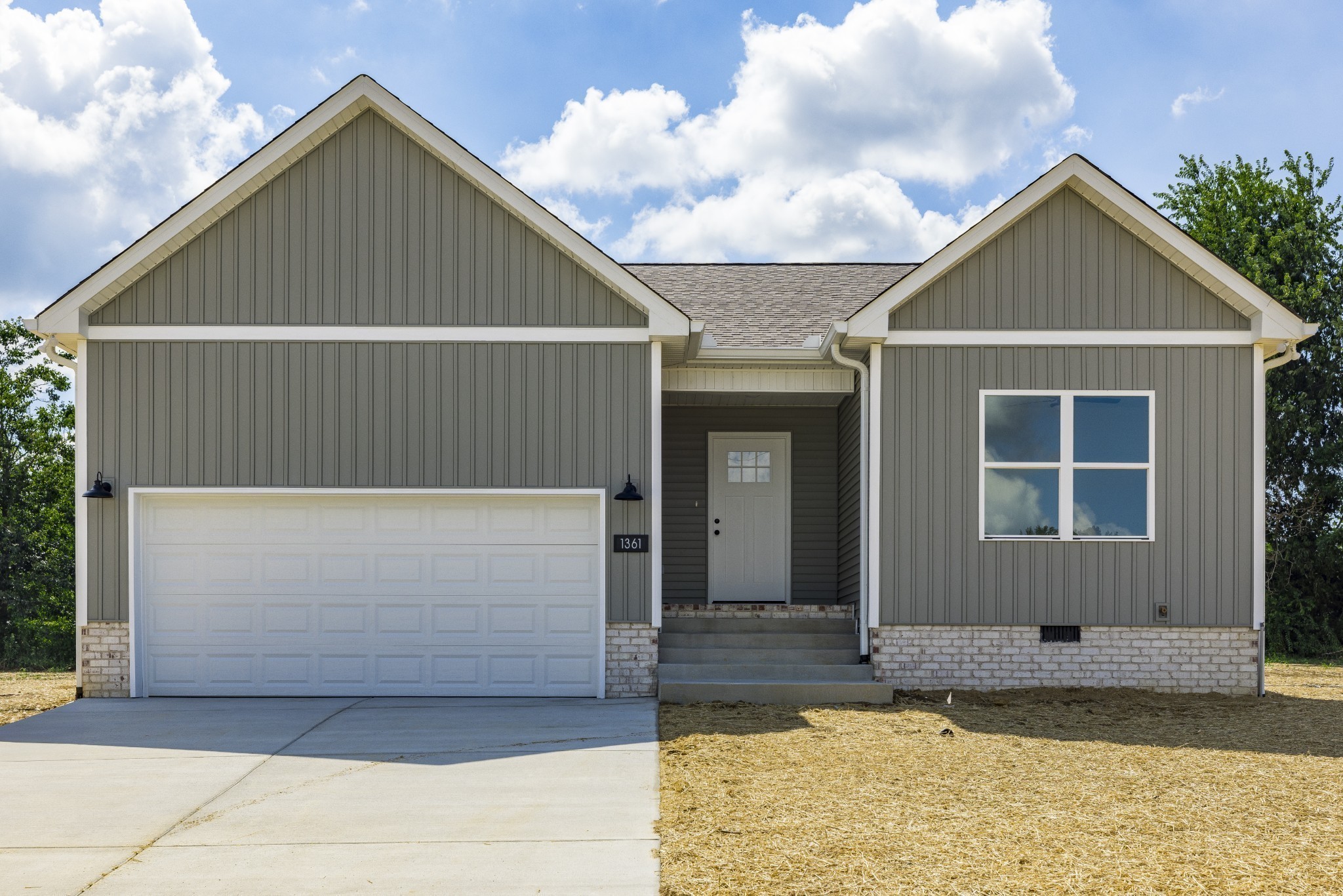 a front view of a house