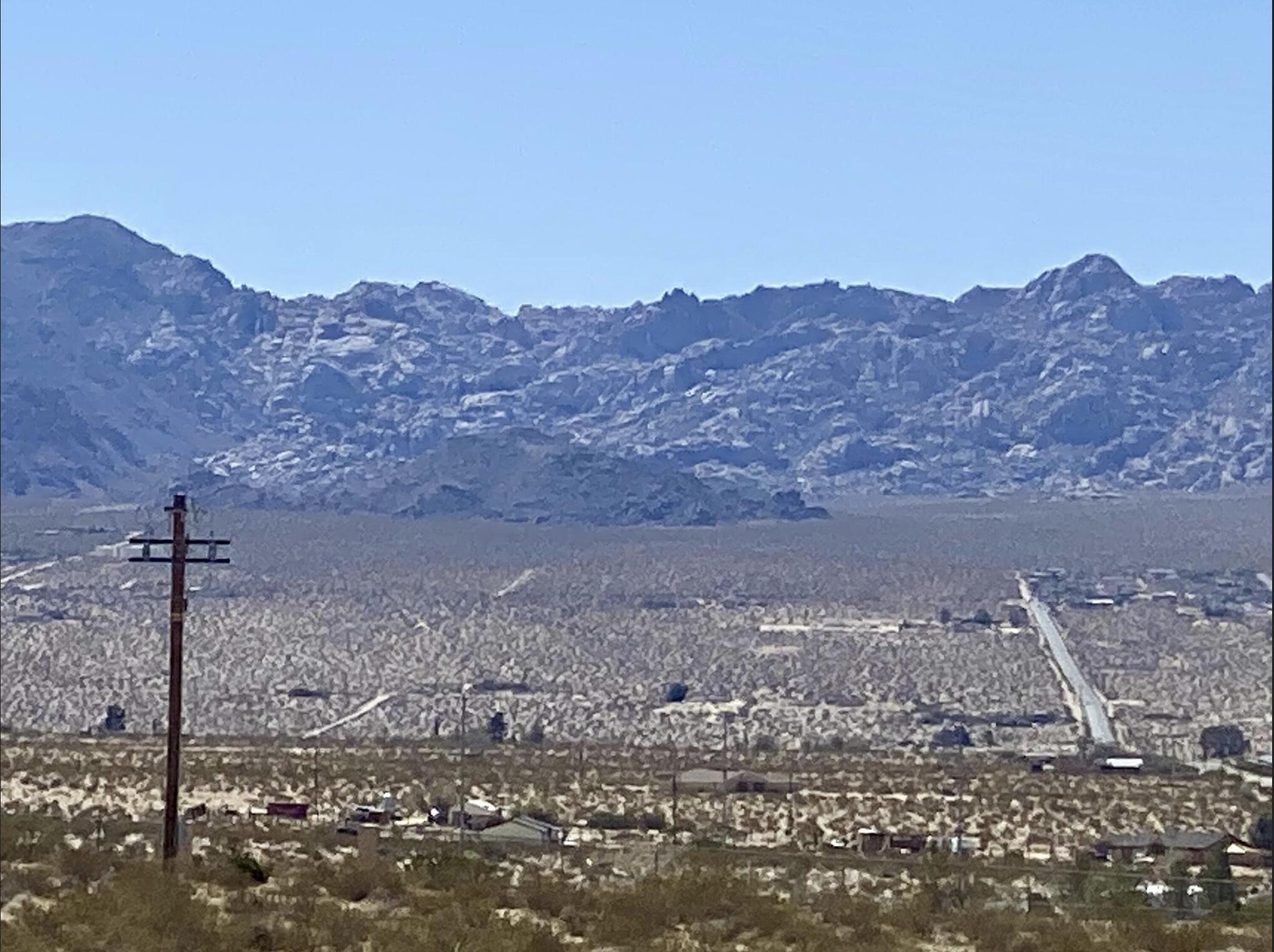 a view of a mountain in the distance