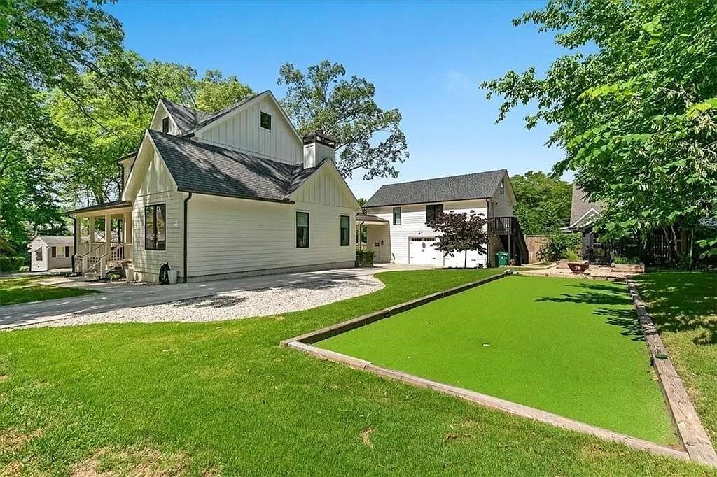 a view of a house with a swimming pool