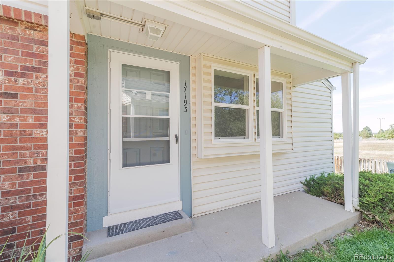 a view of front door of house