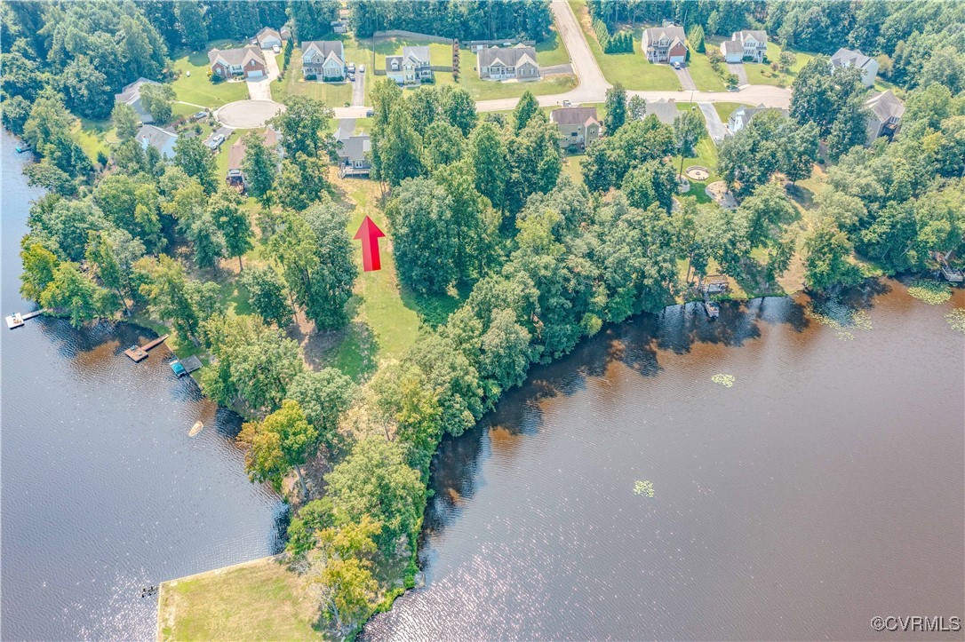 a view of a lake with outdoor space