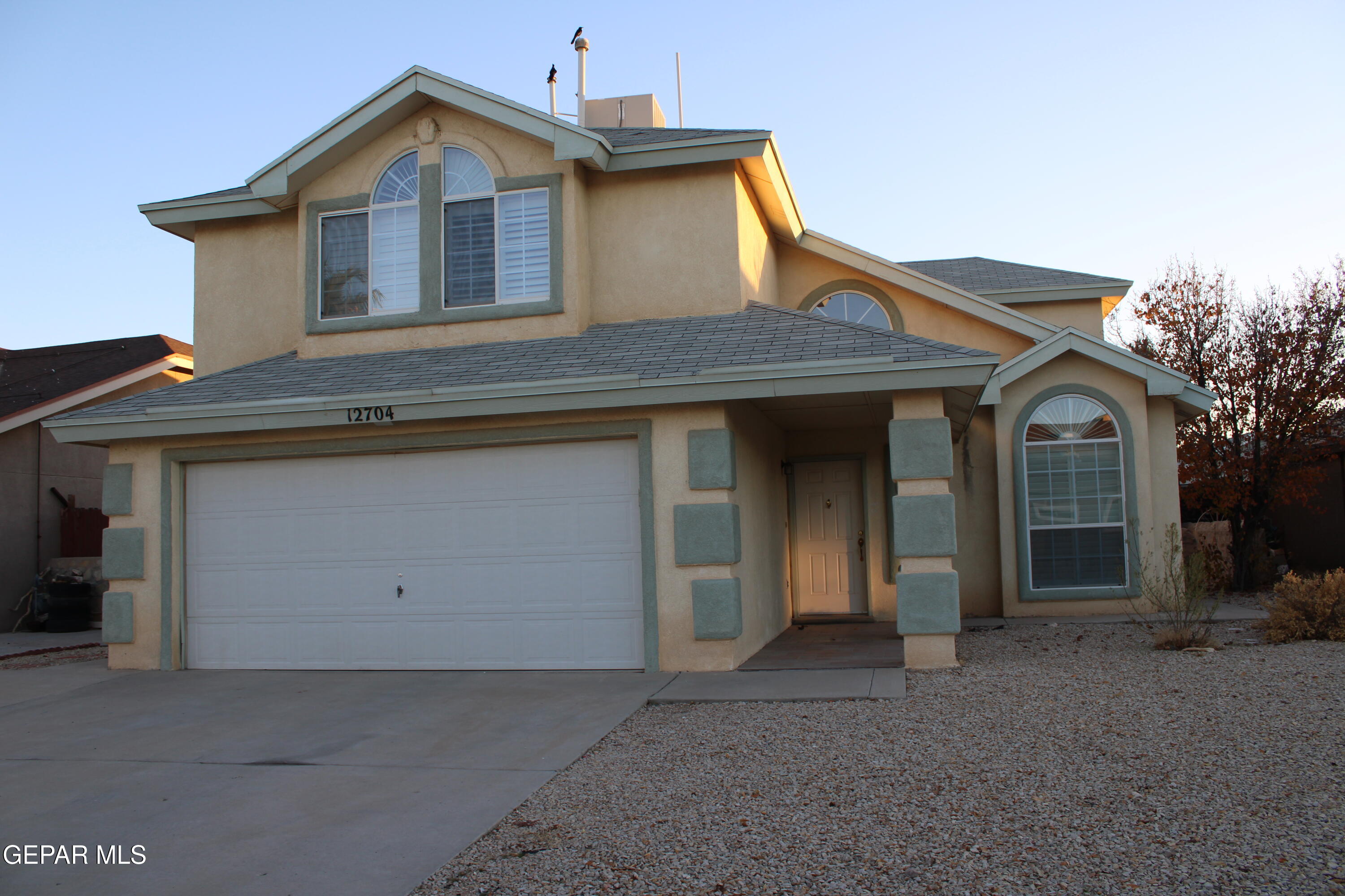 a front view of a house