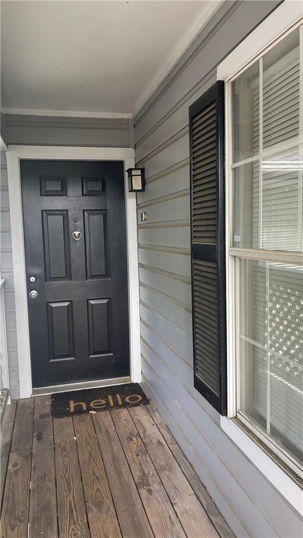 a view of front door