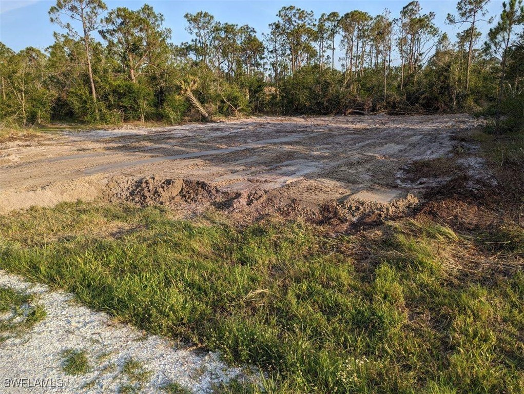 a view of dirt yard