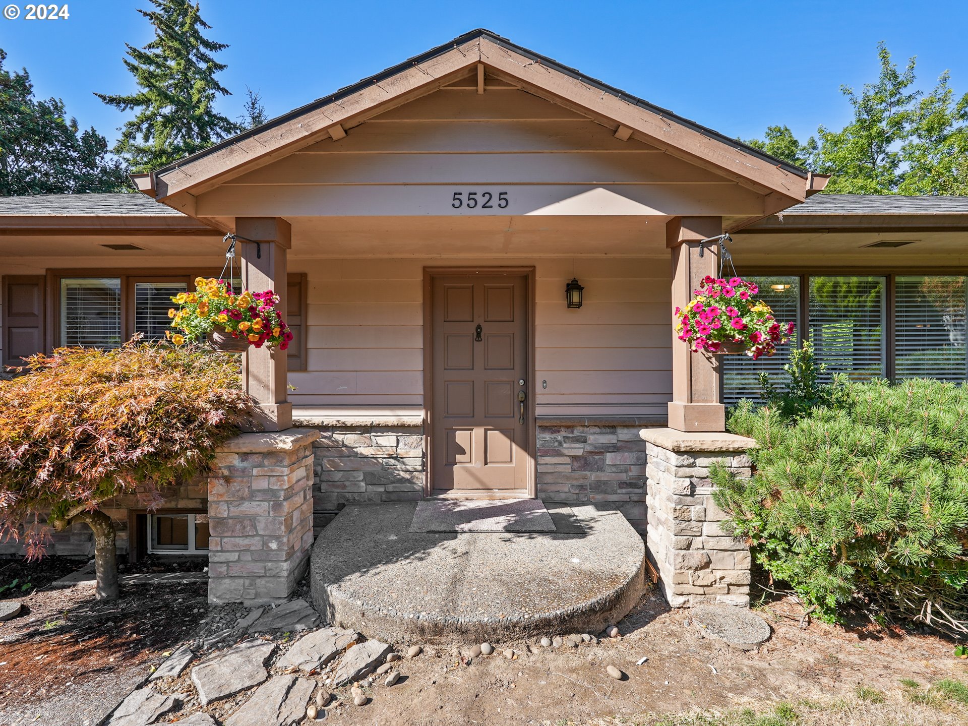 a front view of a house with a porch