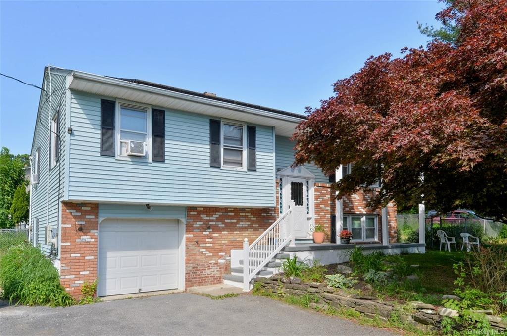 Split foyer home with a garage