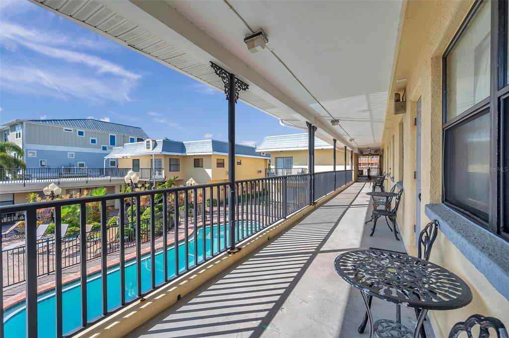 a view of a balcony