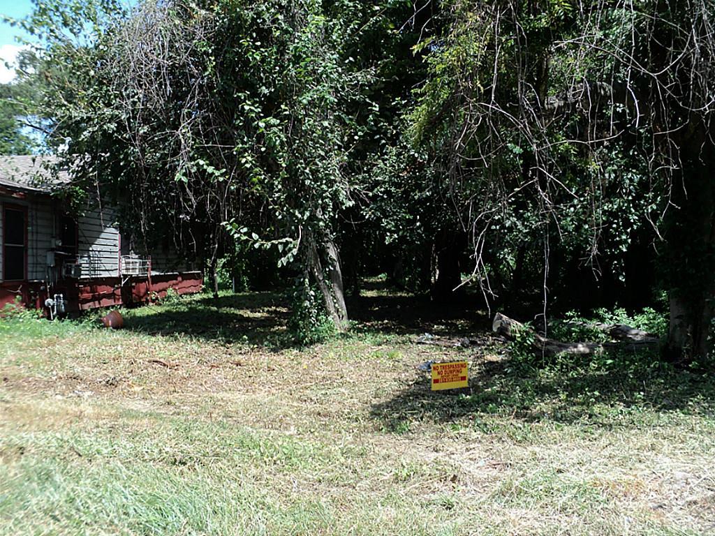 a backyard of a house with a tree