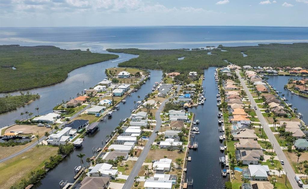 an aerial view of a city