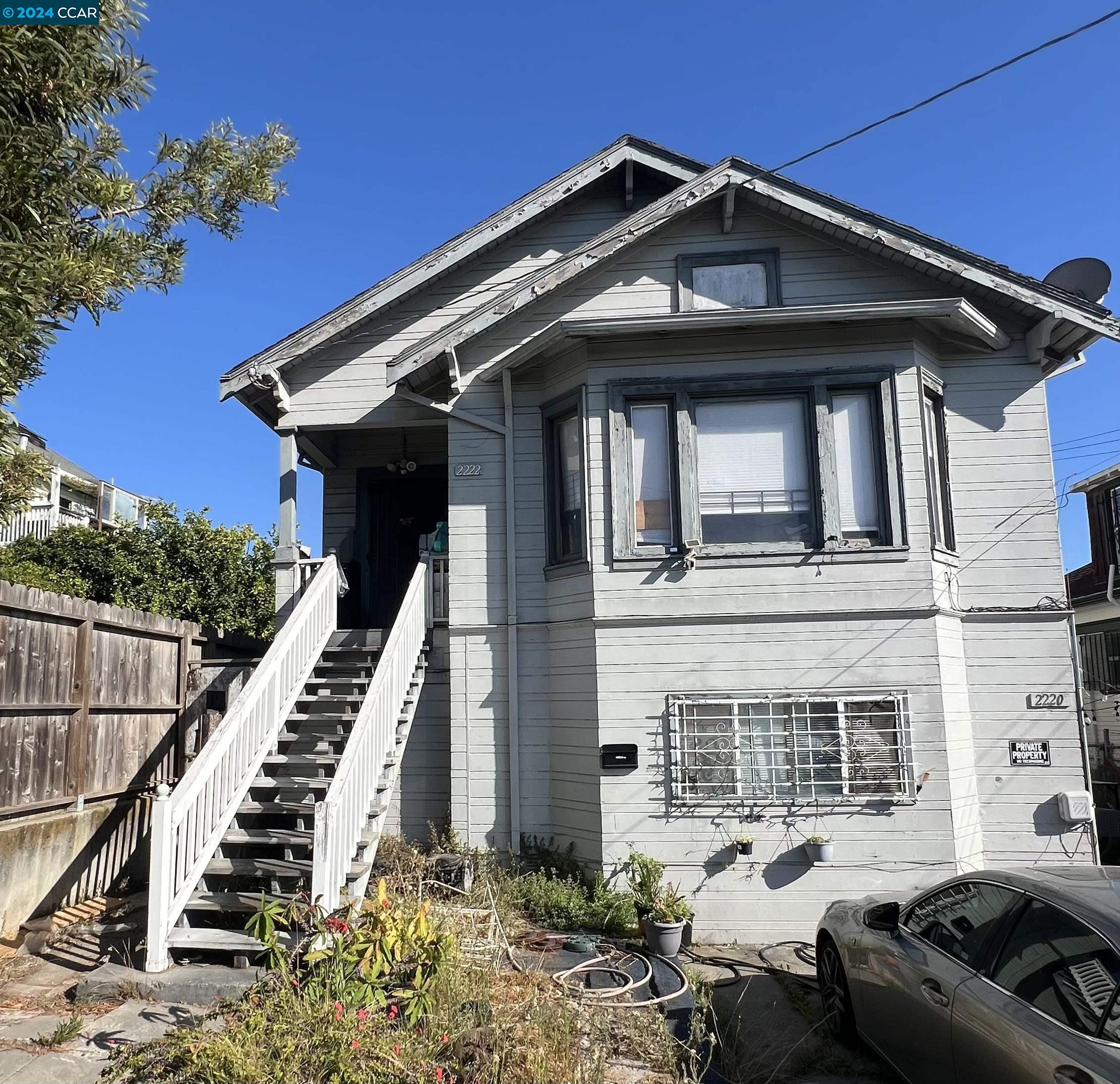 a front view of a house with balcony