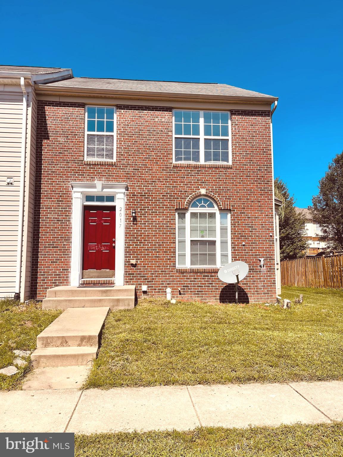 a front view of a house