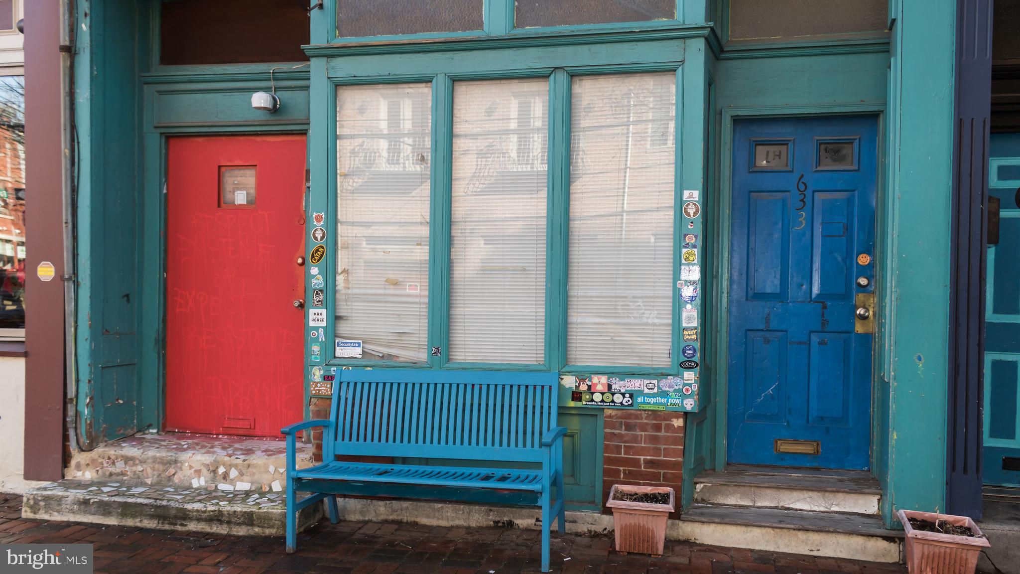 a view of front door with chair