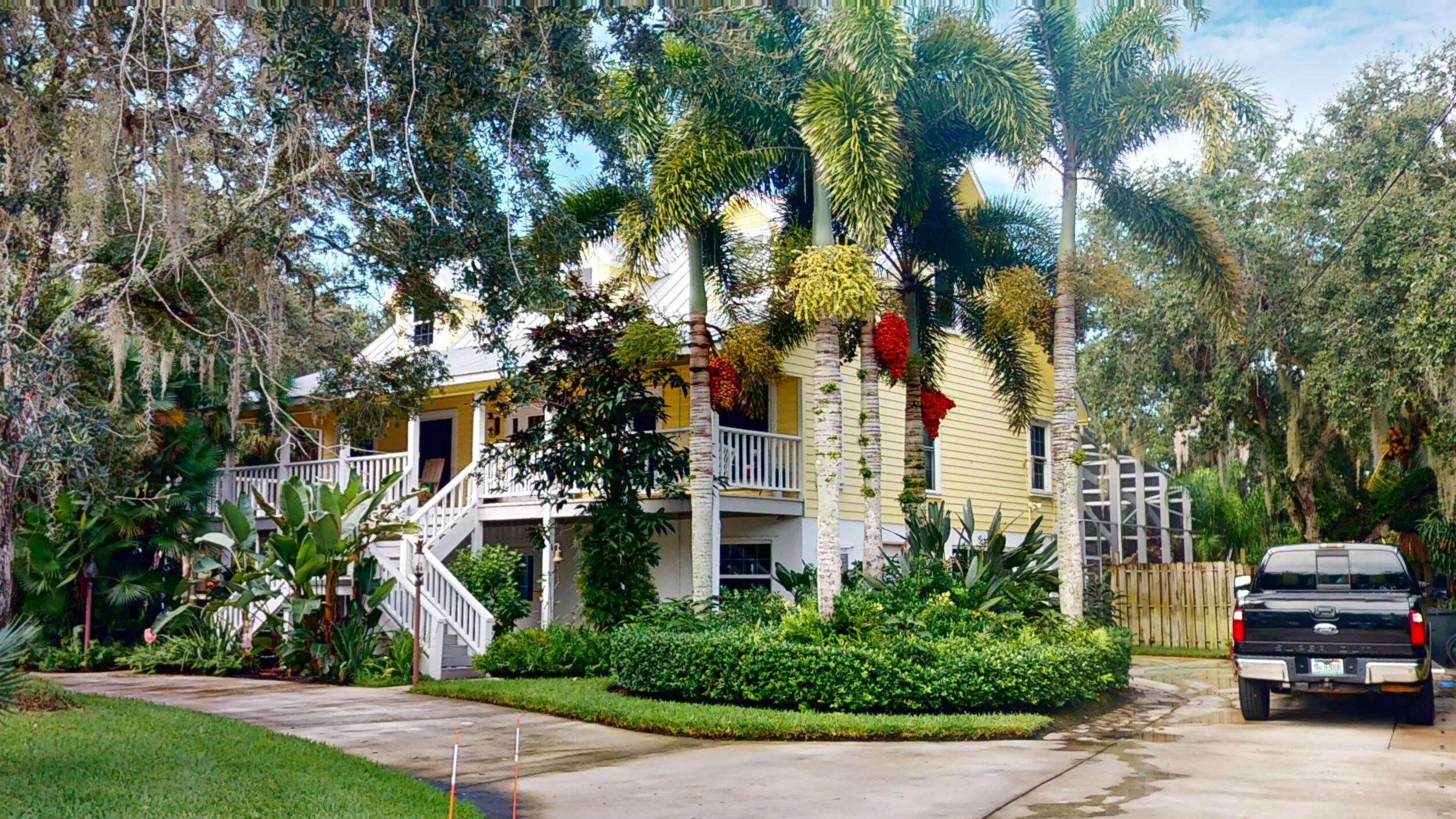 front view of a house with a street