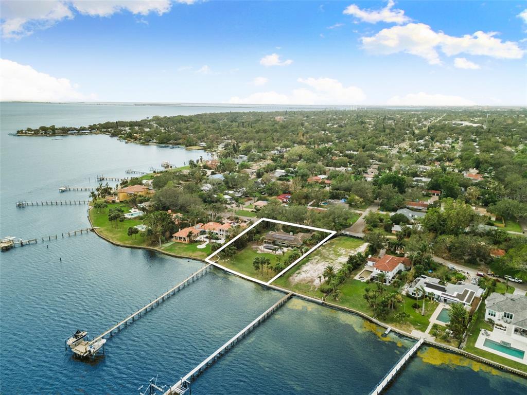 an aerial view of a city