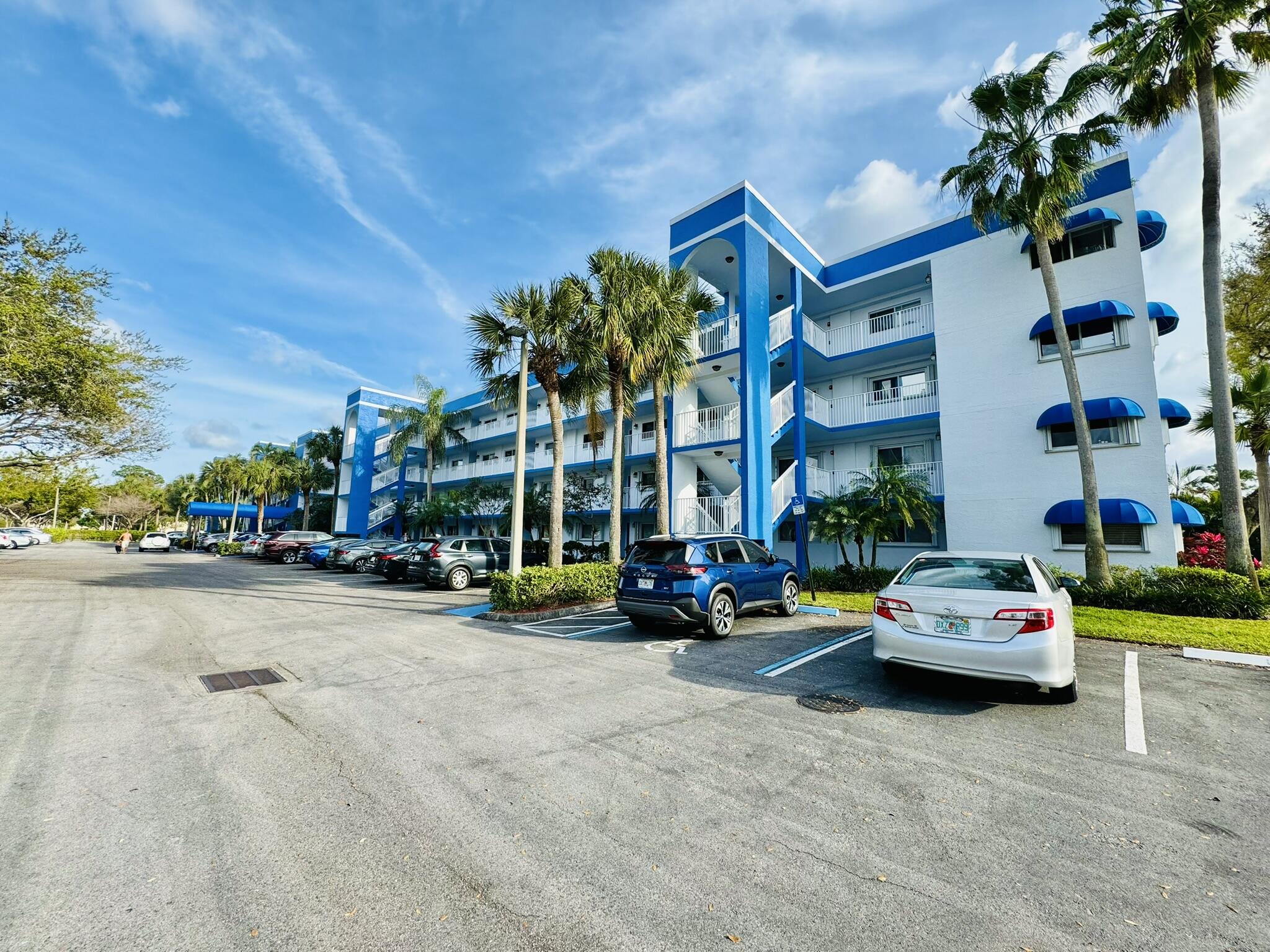 a cars parked in front of a building