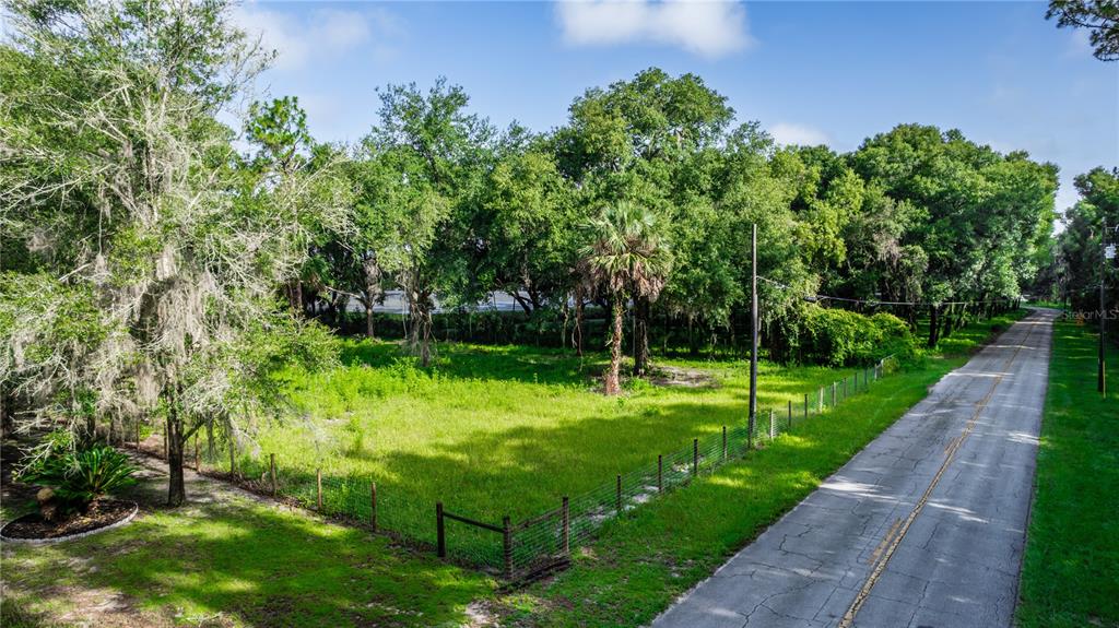 a view of a backyard with a garden