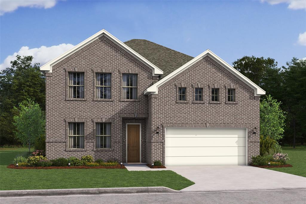 Gorgeous Omaha home design in NA elevation built by K. Hovnanian Homes in the master planned community of Marvida. (*Artist rendering used for illustration purposes only.)