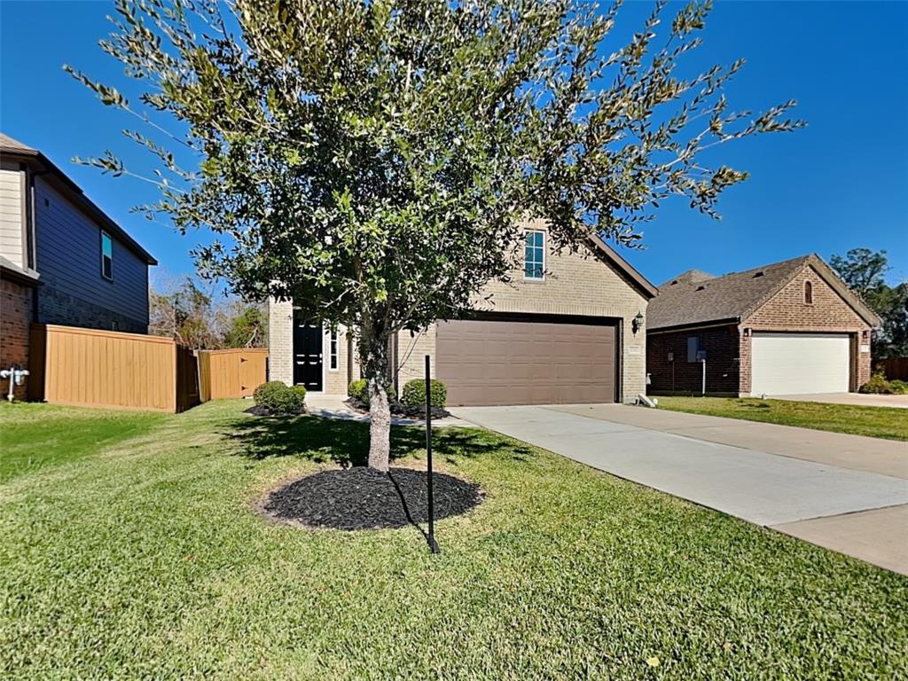 a house view with a garden space