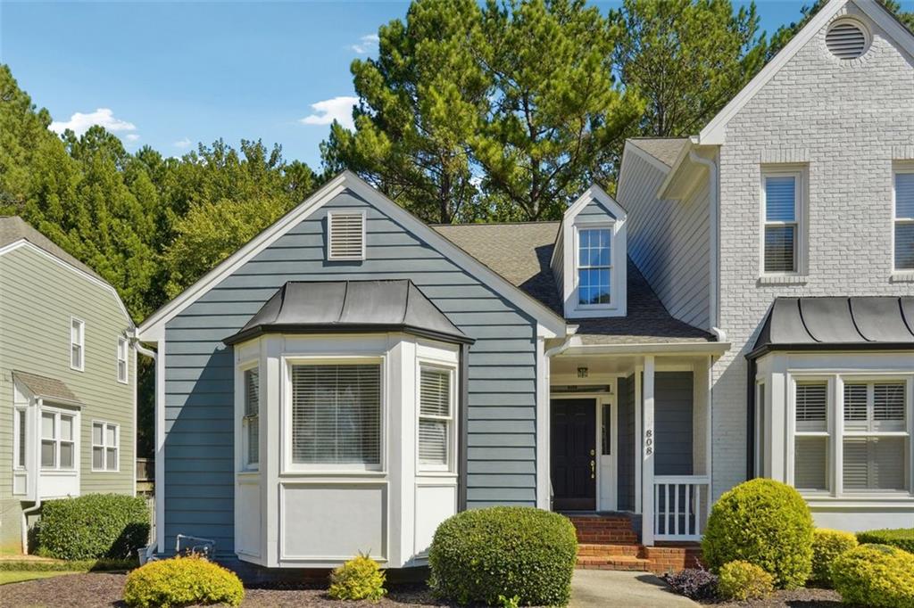 a front view of a house