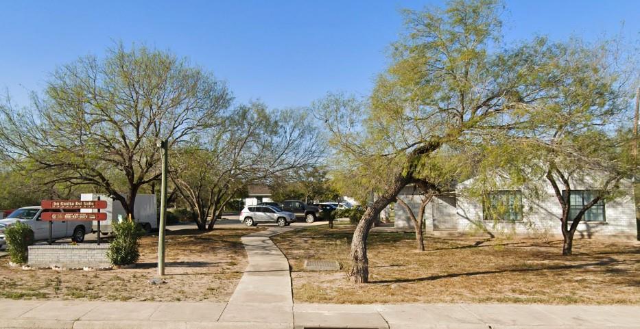 a street view with residential houses