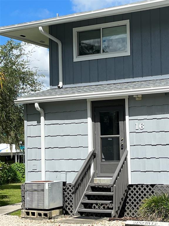 a view of a house with a door