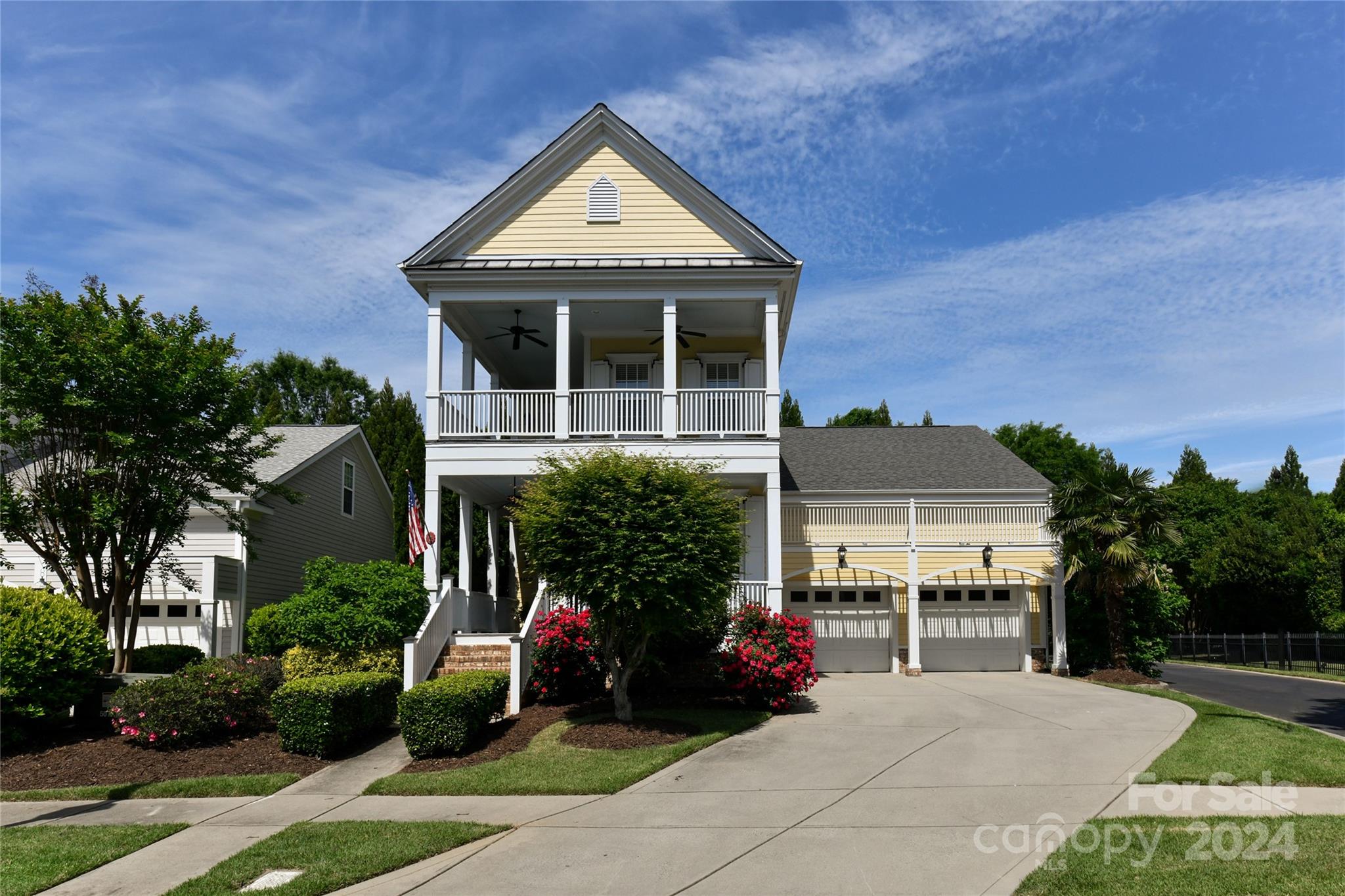 front view of a house with a small yard