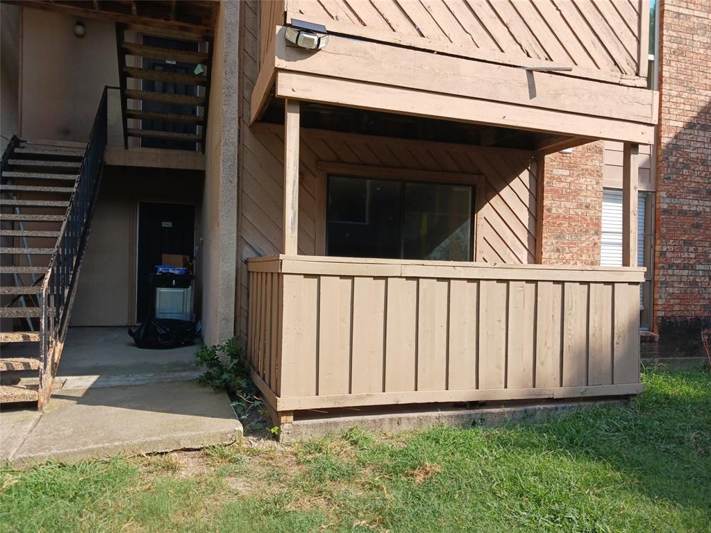 a view of a porch