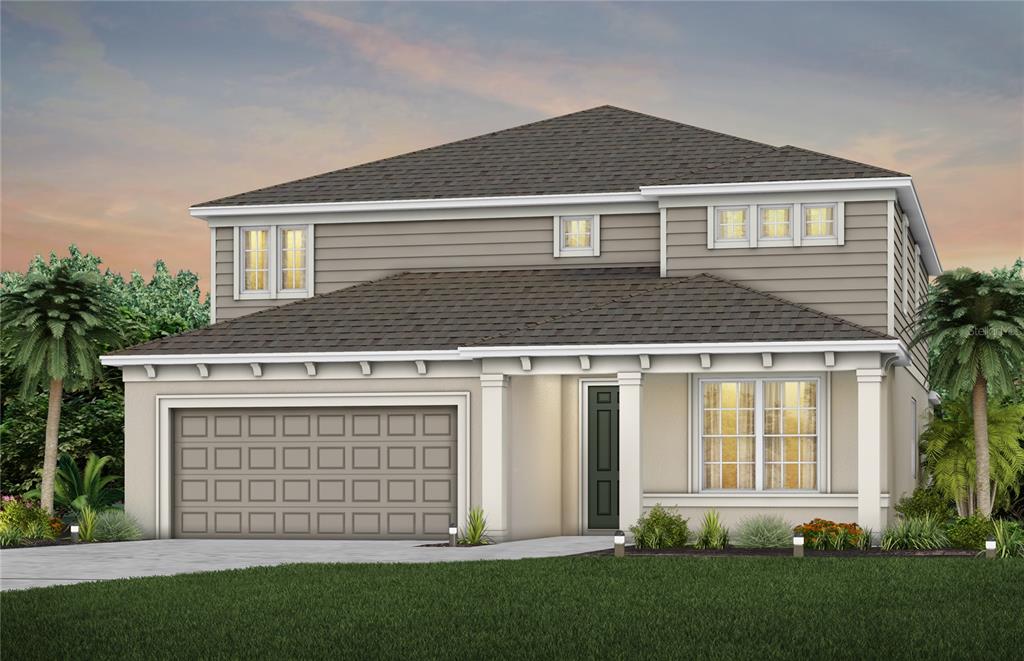 Exterior Design. Artistic rendering for this new construction home. Pictures are for illustrative purposes only. Elevations, colors and options may vary.