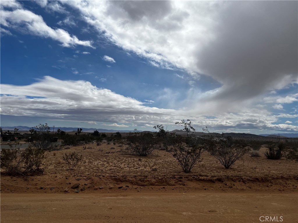 a view of a sky from the mountains