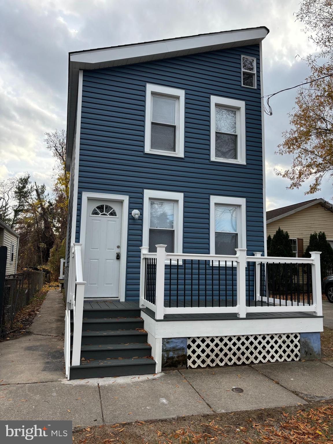 a front view of a house