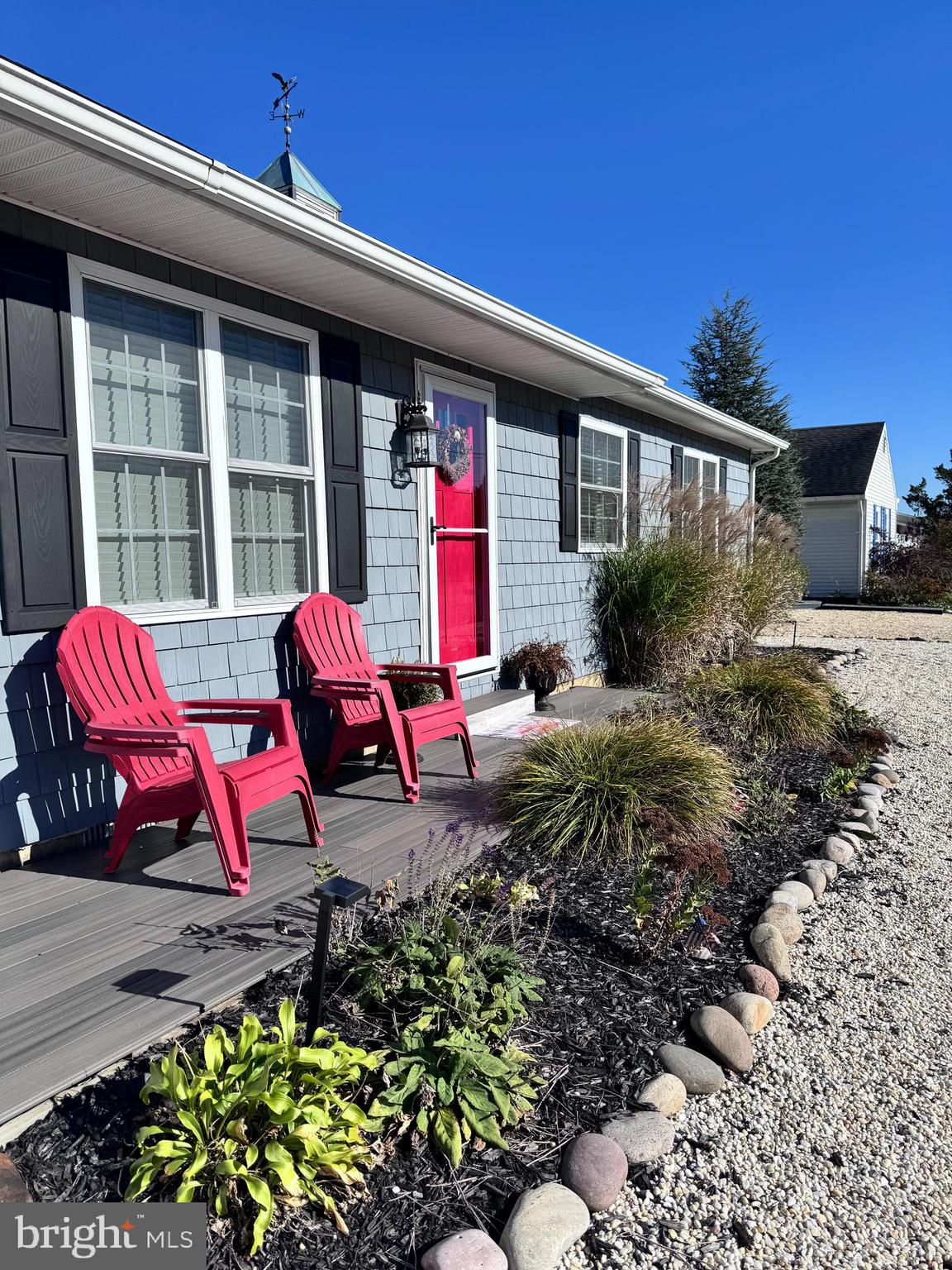 a house view with a garden space