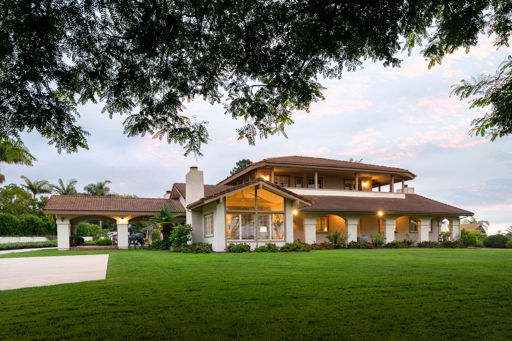 a view of a big yard next to a yard