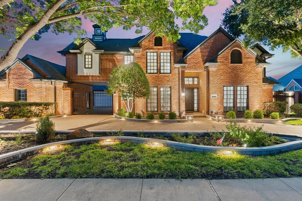 a front view of a house with swimming pool