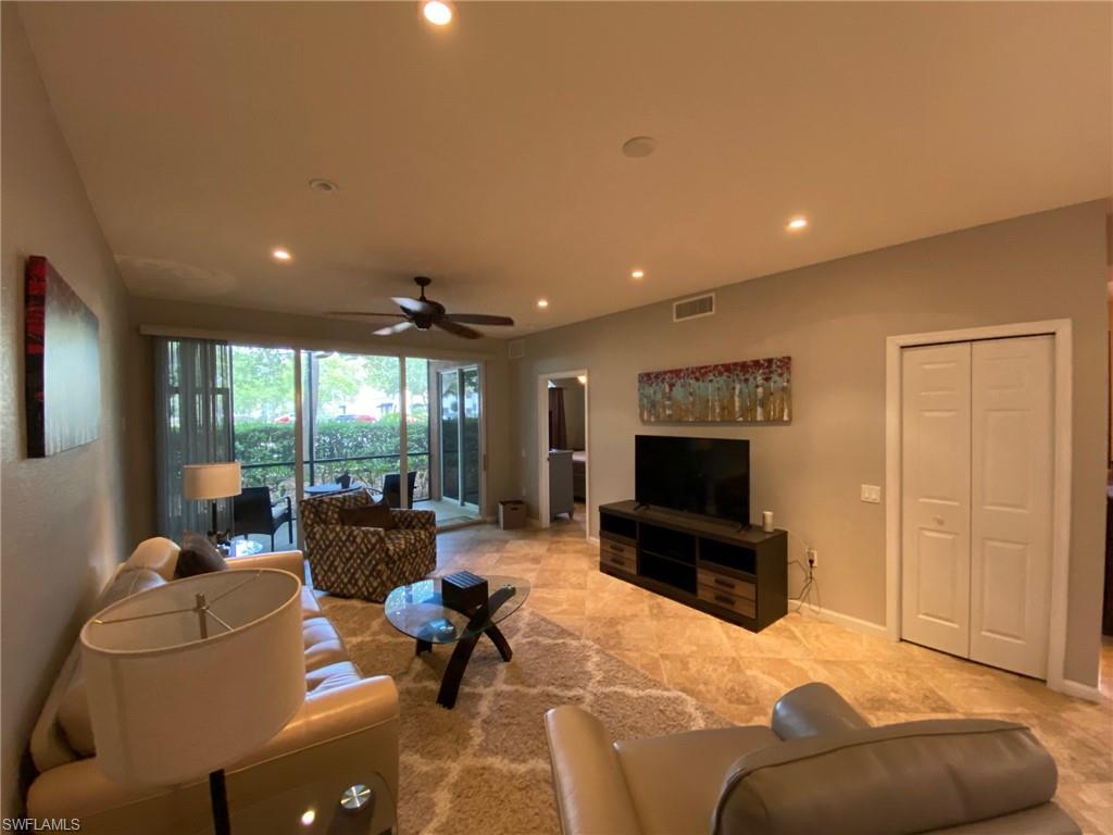 Living room with ceiling fan