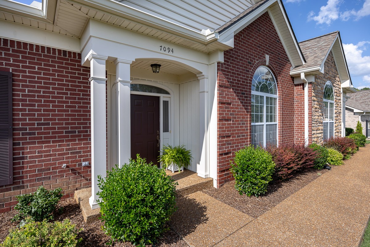 a front view of a house