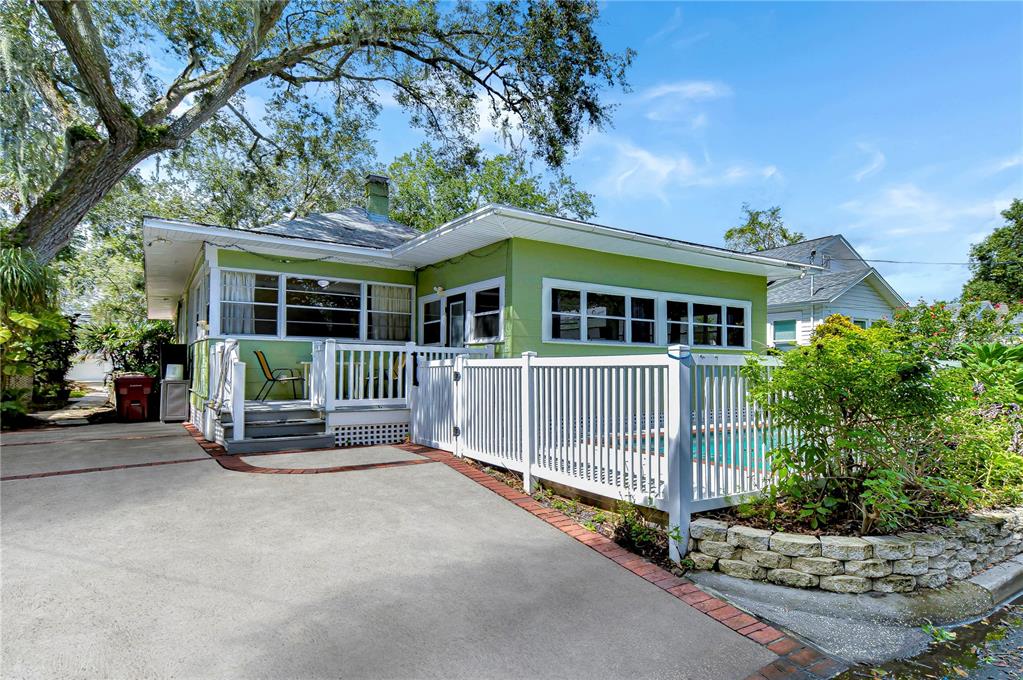 front view of a house with a porch