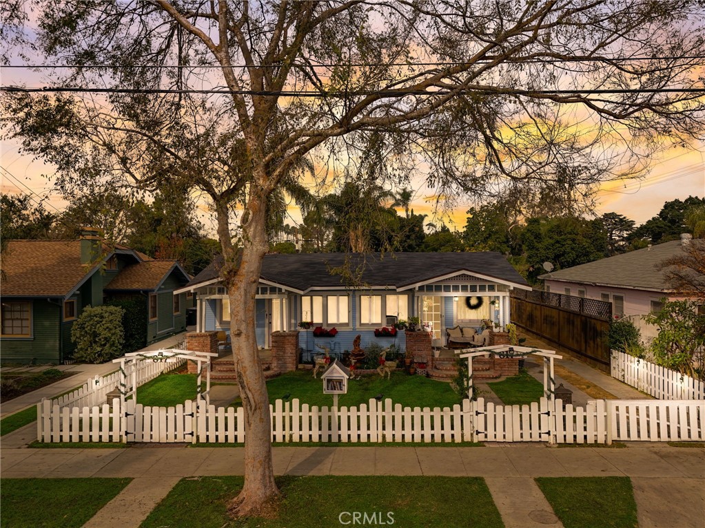 front view of a house with a street view